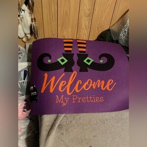 Purple Halloween Welcome Mat